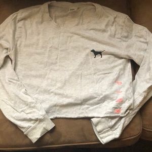 VS PINK size small crop top, long sleeve